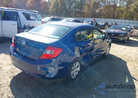 2012 Honda Civic Lx из США, поврежденный, VIN 2HGFB2F54CH538544